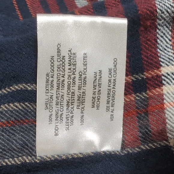 Woolrich Green Label Flannel Lined Shirt Jacket Size Large In Deep Navy Blue - Picture 8 of 12